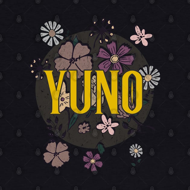 Aesthetic Proud Name Yuno Flowers Anime Retro Styles by Kisos Thass